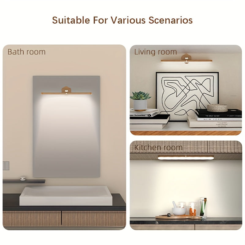 Applique murale LED en bois – Modèle long