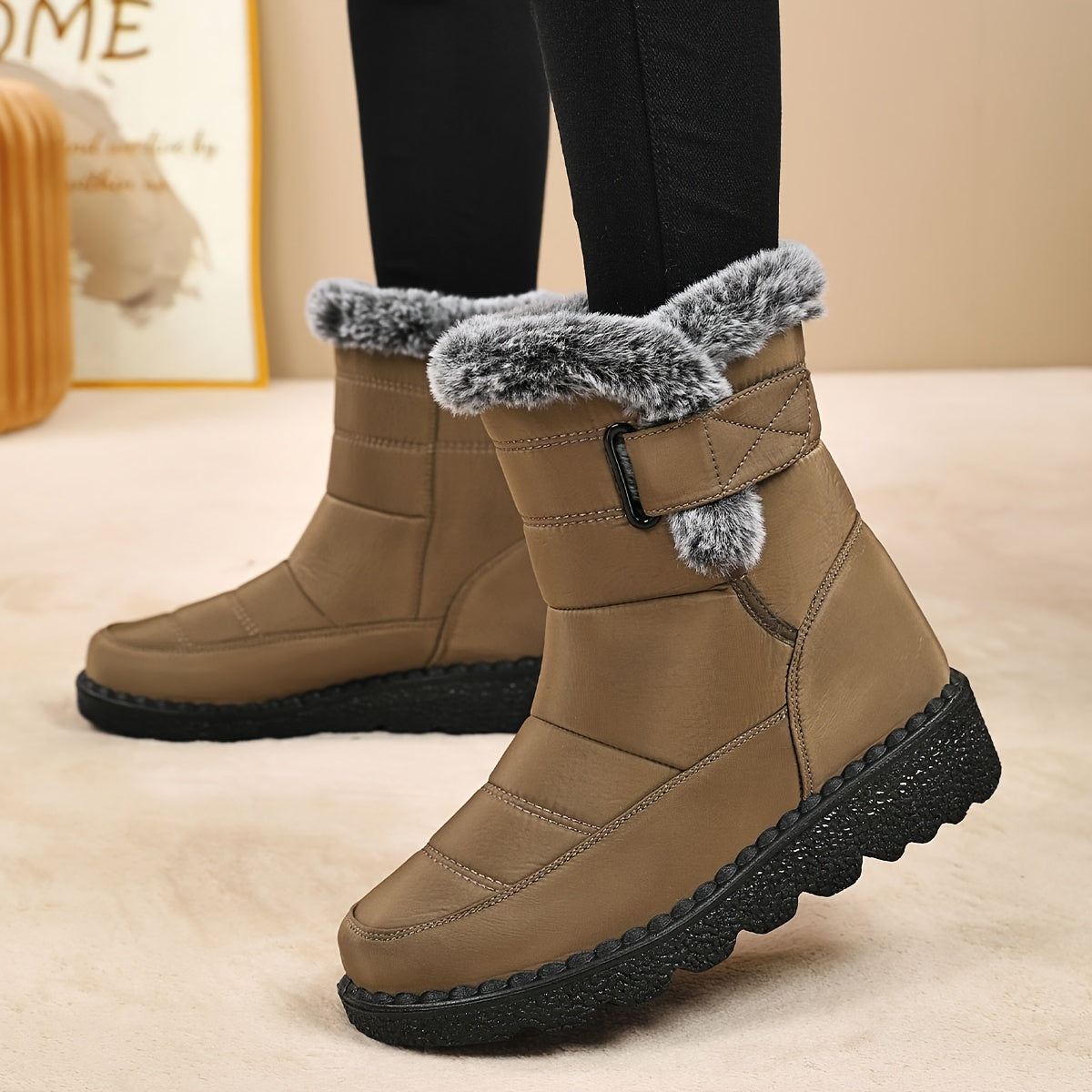 Bottes Neige Femme Plateforme Doublure Chaude 5 Coloris