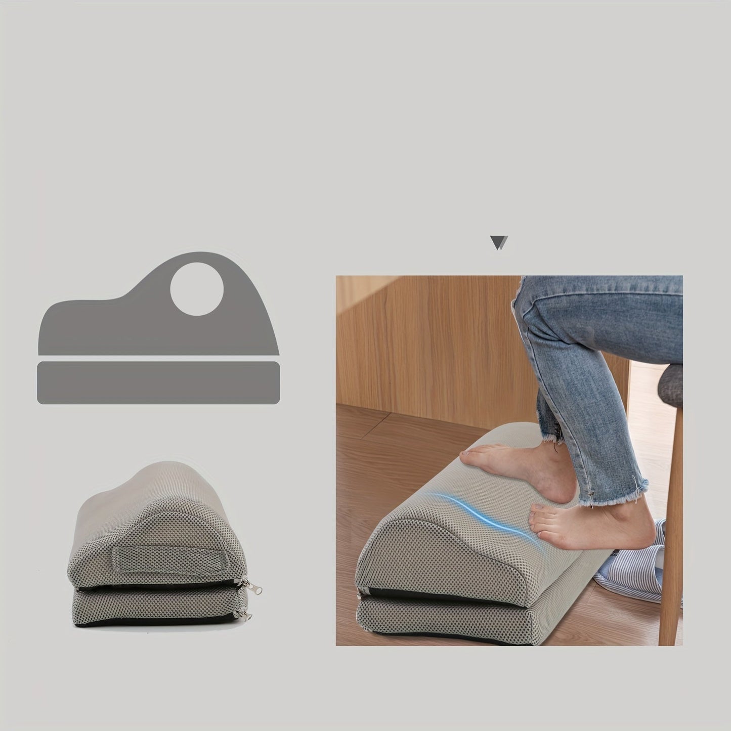 Coussin Repose-Pieds Ergonomique Réglable Confort Absolu