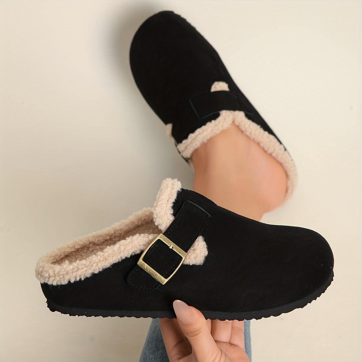 Mules Hiver Femme Semelle Épaisse Doublure 3 Coloris