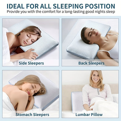 Oreiller Ergonomique Cervical – Soutien Optimal pour un Sommeil Réparateur sur le Dos ou sur le Côté