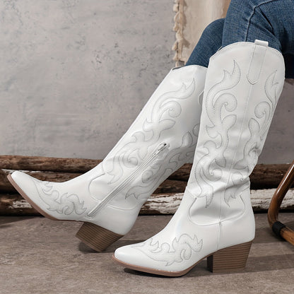 Bottes Cowboy Brodées Femme Western 4 Coloris