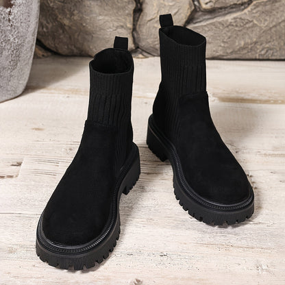 Bottines Pieds Larges Femme Élégantes Automne-Hiver 2 Coloris