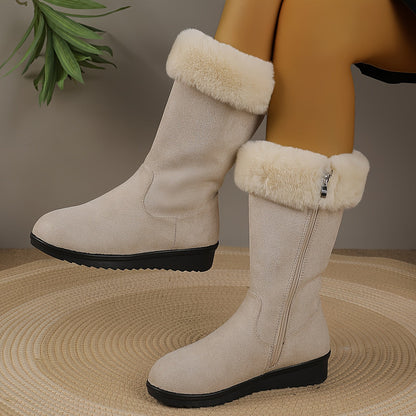 Bottes Longues Chaudes Femme Casual 2 Coloris
