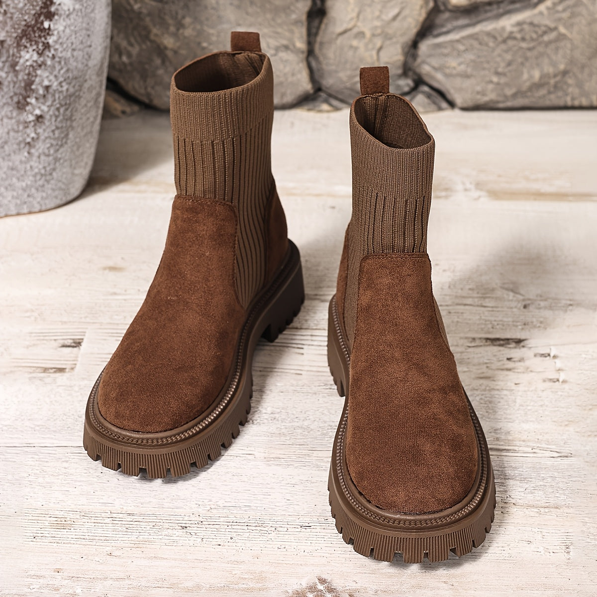 Bottines Pieds Larges Femme Élégantes Automne-Hiver 2 Coloris