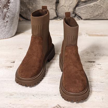 Bottines Pieds Larges Femme Élégantes Automne-Hiver 2 Coloris