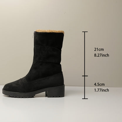 Bottes Mi-Hautes Col Rabattu Femme Zip Avant 3 Coloris