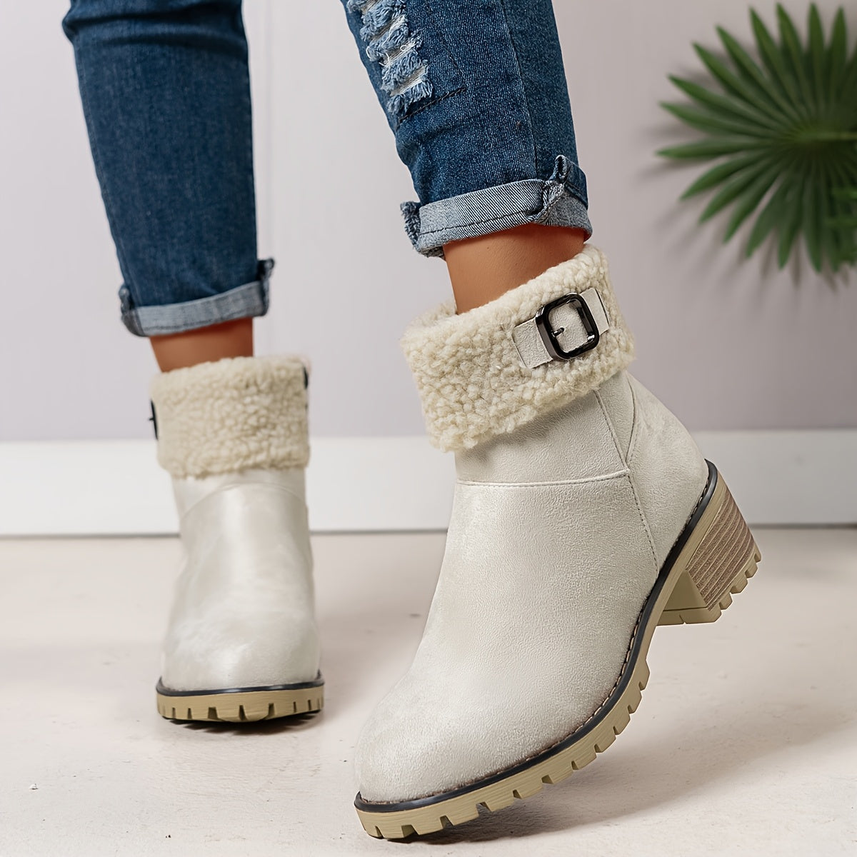 Bottines Zip Femme Chaudes Épaissies 5 Coloris