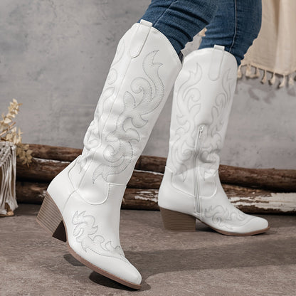 Bottes Cowboy Brodées Femme Western 4 Coloris