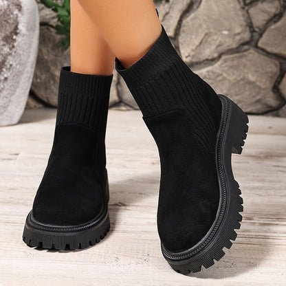 Bottines Pieds Larges Femme Élégantes Automne-Hiver 2 Coloris