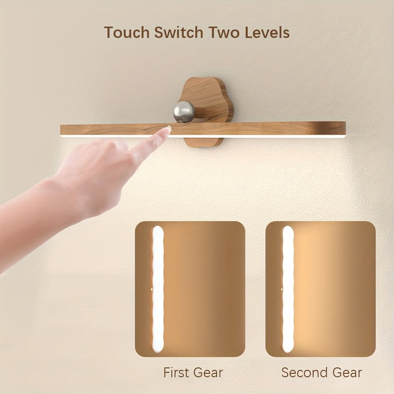 Applique murale LED en bois – Modèle long