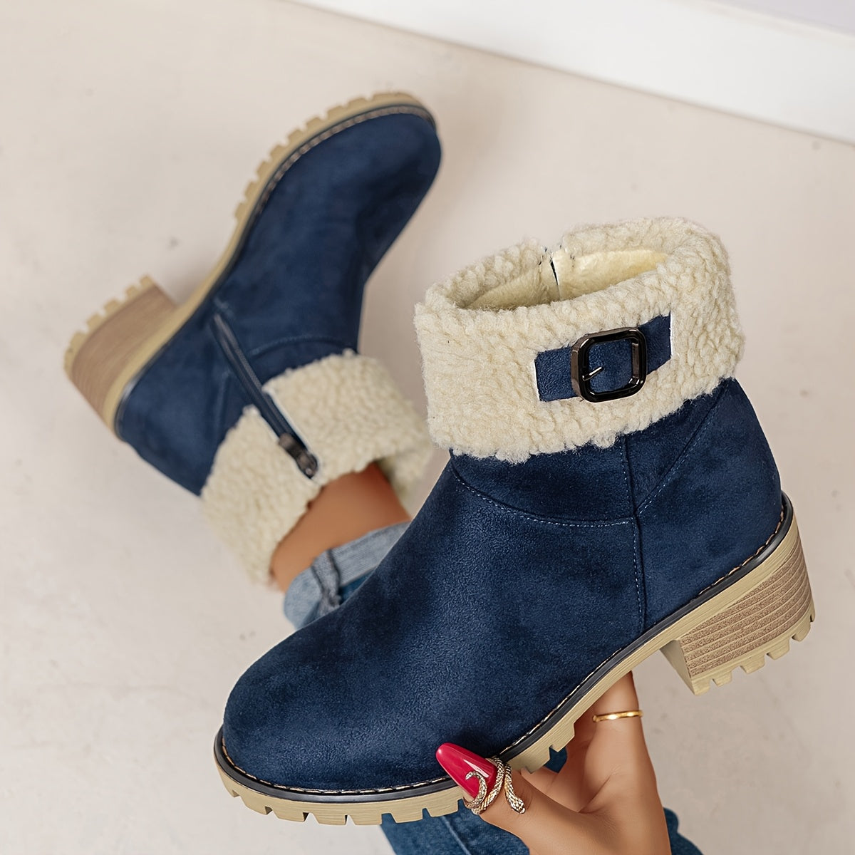 Bottines Zip Femme Chaudes Épaissies 5 Coloris