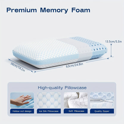 Oreiller Ergonomique Cervical – Soutien Optimal pour un Sommeil Réparateur sur le Dos ou sur le Côté