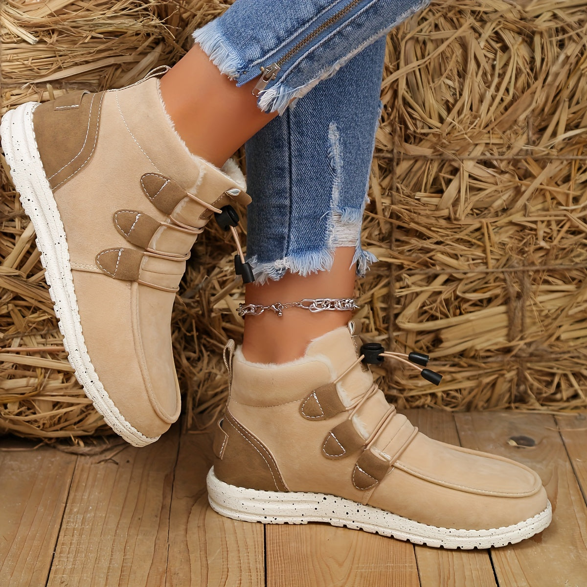 Bottes de Sport Doublées de Polaire – Chaussures d'Hiver Chaudes et Durables