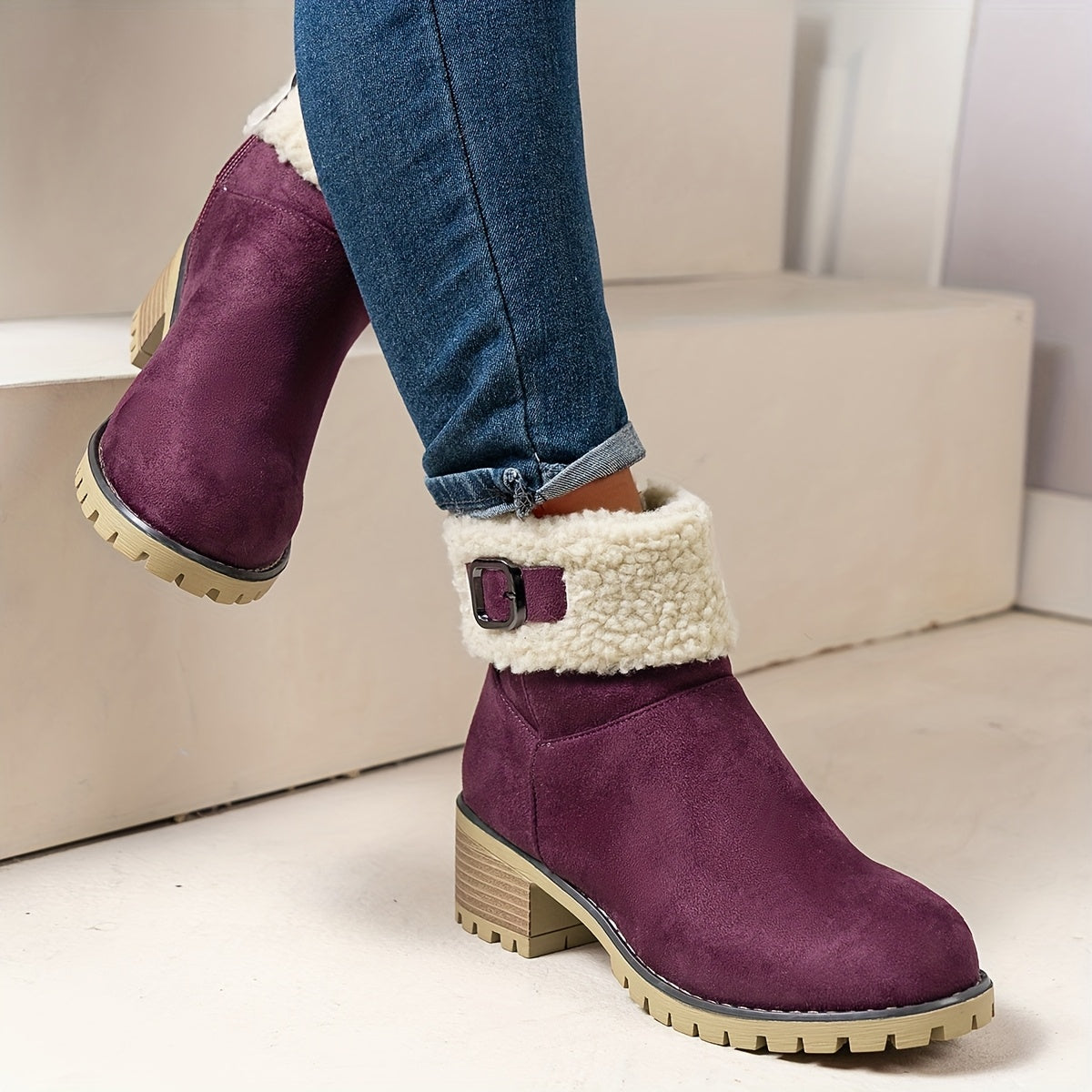 Bottines Zip Femme Chaudes Épaissies 5 Coloris