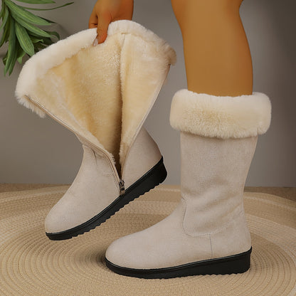 Bottes Longues Chaudes Femme Casual 2 Coloris