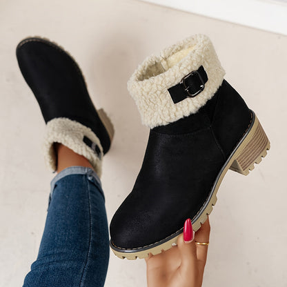 Bottines Zip Femme Chaudes Épaissies 5 Coloris