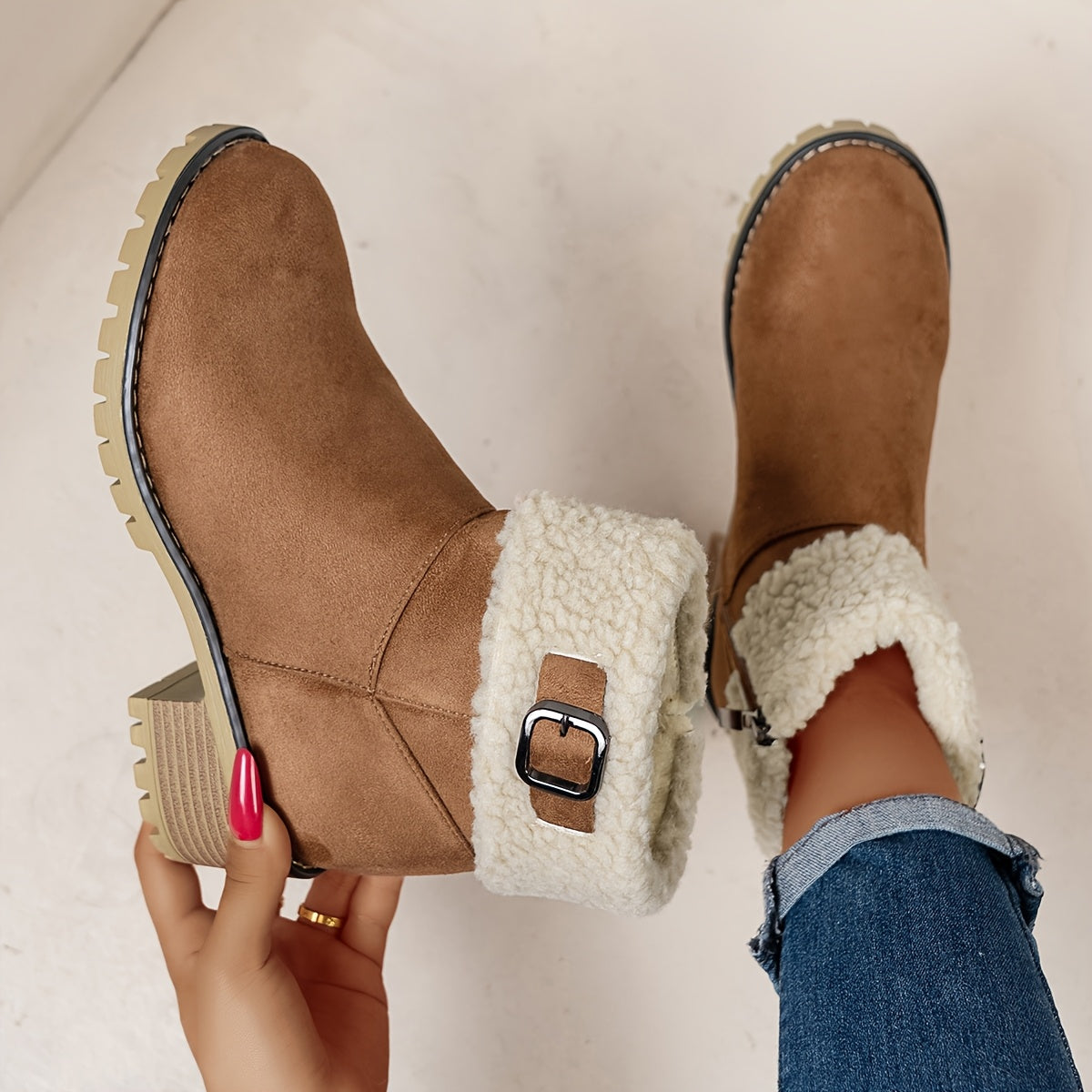 Bottines Zip Femme Chaudes Épaissies 5 Coloris