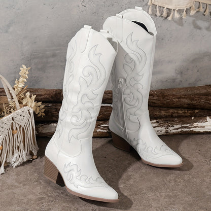 Bottes Cowboy Brodées Femme Western 4 Coloris