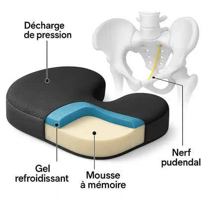 Coussin Ergonomique pour Névralgie Pudendale et Assise Prolongée