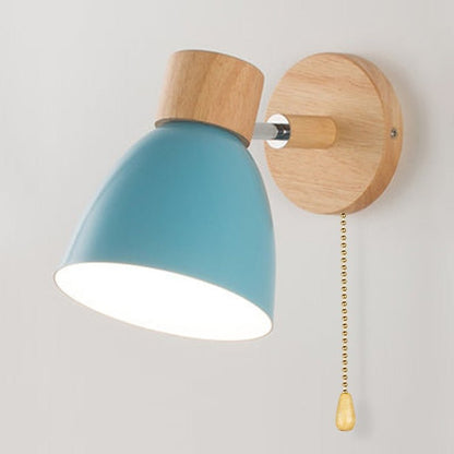 Applique murale suspendue scandinave en bois – Élégance naturelle et lumière chaleureuse