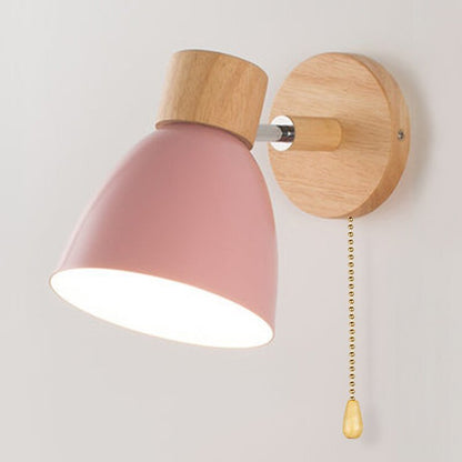 Applique murale suspendue scandinave en bois – Élégance naturelle et lumière chaleureuse