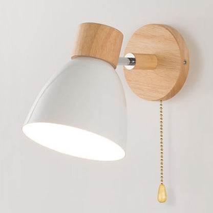 Applique murale suspendue scandinave en bois – Élégance naturelle et lumière chaleureuse