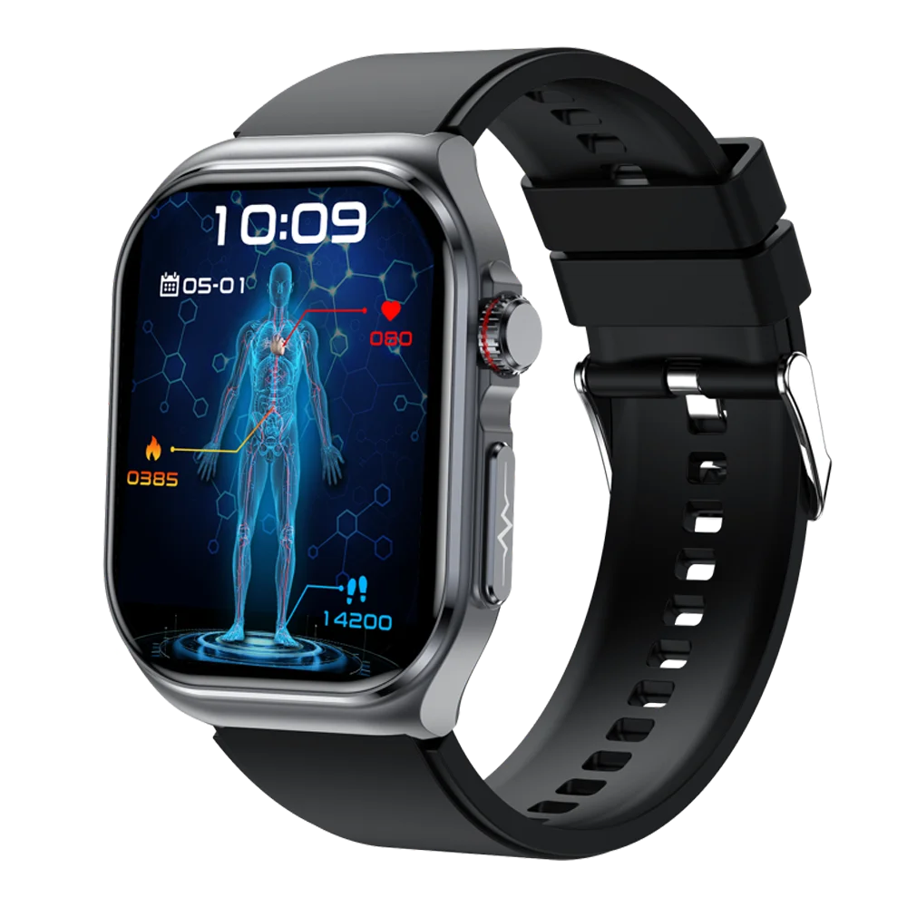 Smartwatch Santé AMOLED – ECG Glycémie Pression Artérielle Oxygène Bluetooth
