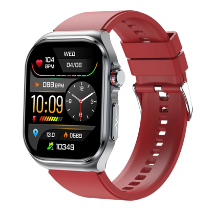 Smartwatch Santé AMOLED – ECG Glycémie Pression Artérielle Oxygène Bluetooth