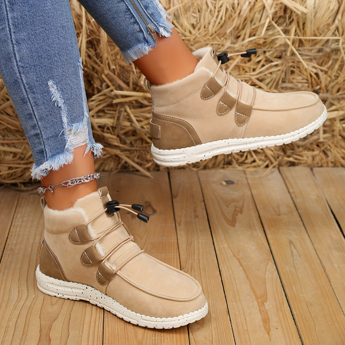 Bottes de Sport Doublées de Polaire – Chaussures d'Hiver Chaudes et Durables