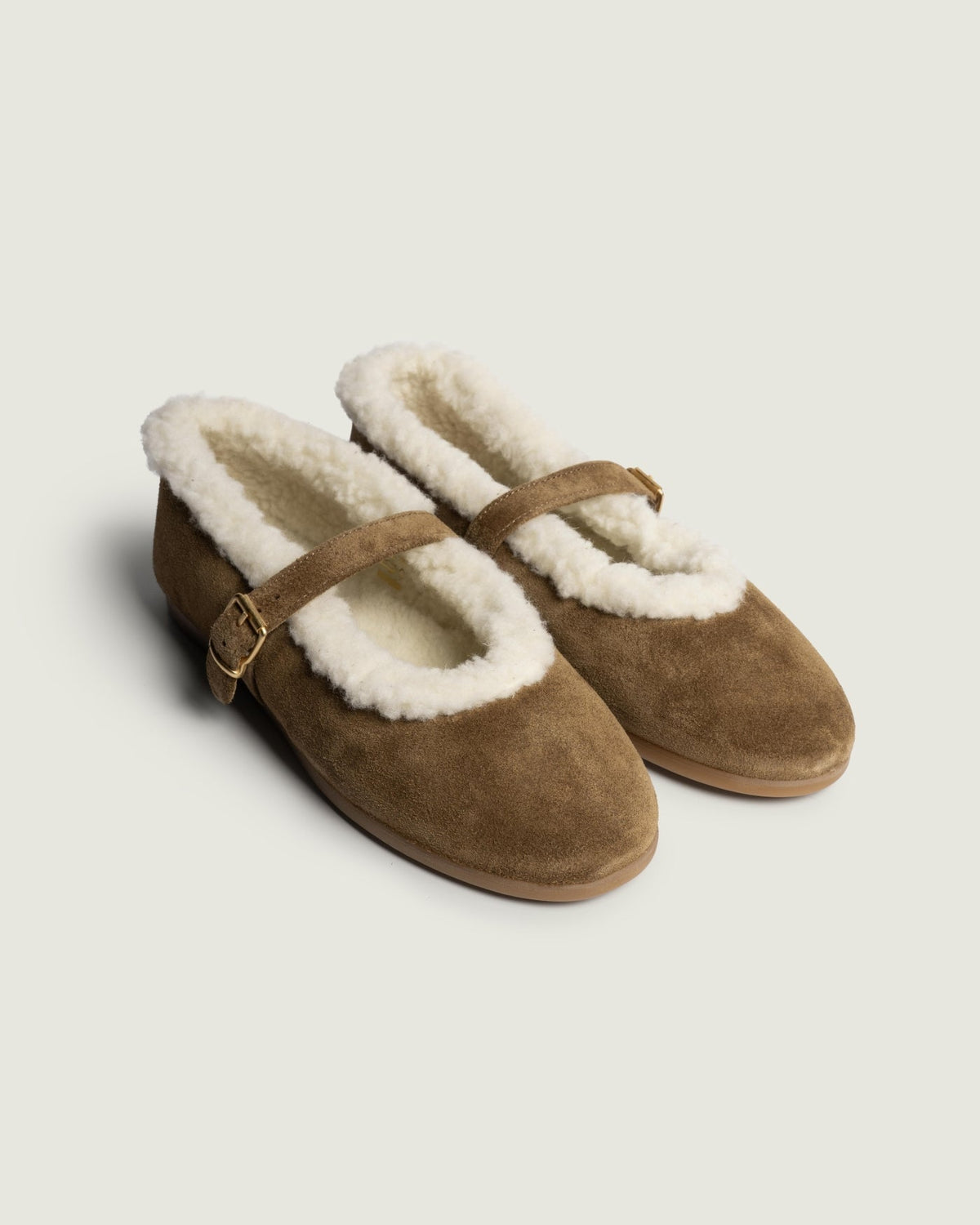 Ballerines St. Moritz Femme Daim Tabac Confort Élégance