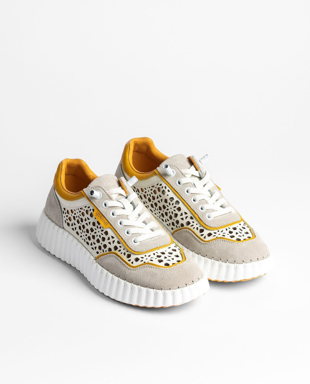 Baskets Femme Orange Marche Confortables