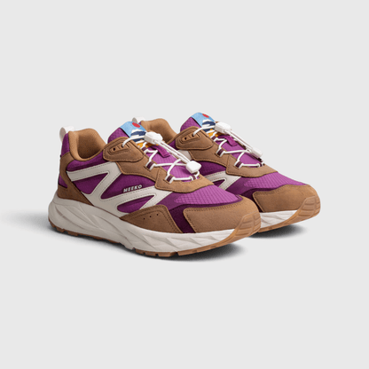 Baskets Techniques Mauve Femme Durables Confort
