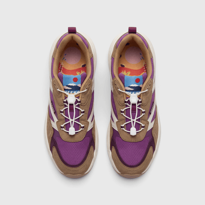 Baskets Techniques Mauve Femme Durables Confort