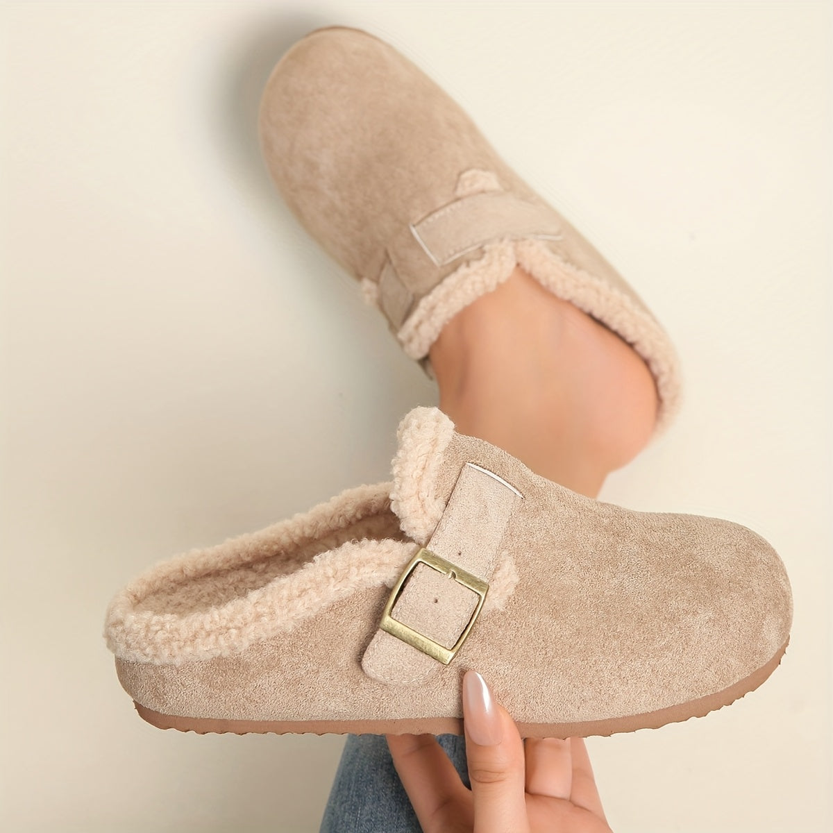 Mules Hiver Femme Semelle Épaisse Doublure 3 Coloris