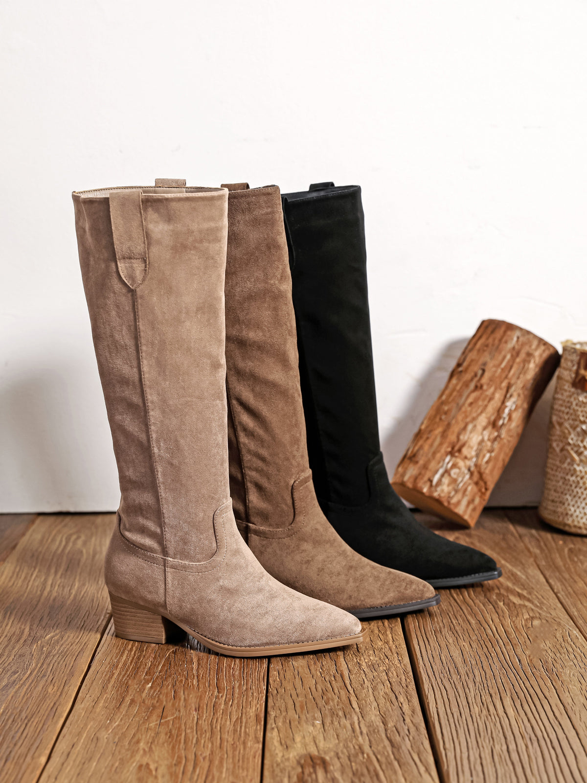 Bottes Hautes Stella Taupe Femme Élégance Confort