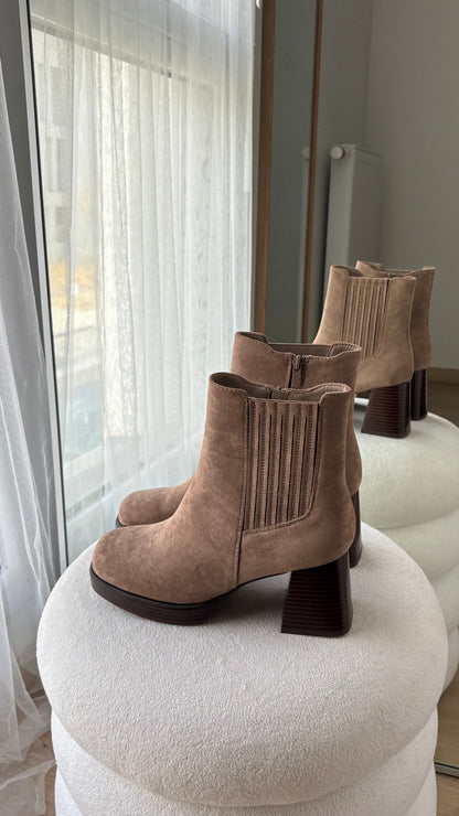 Bottines Alice Taupe Femme Chic Confort