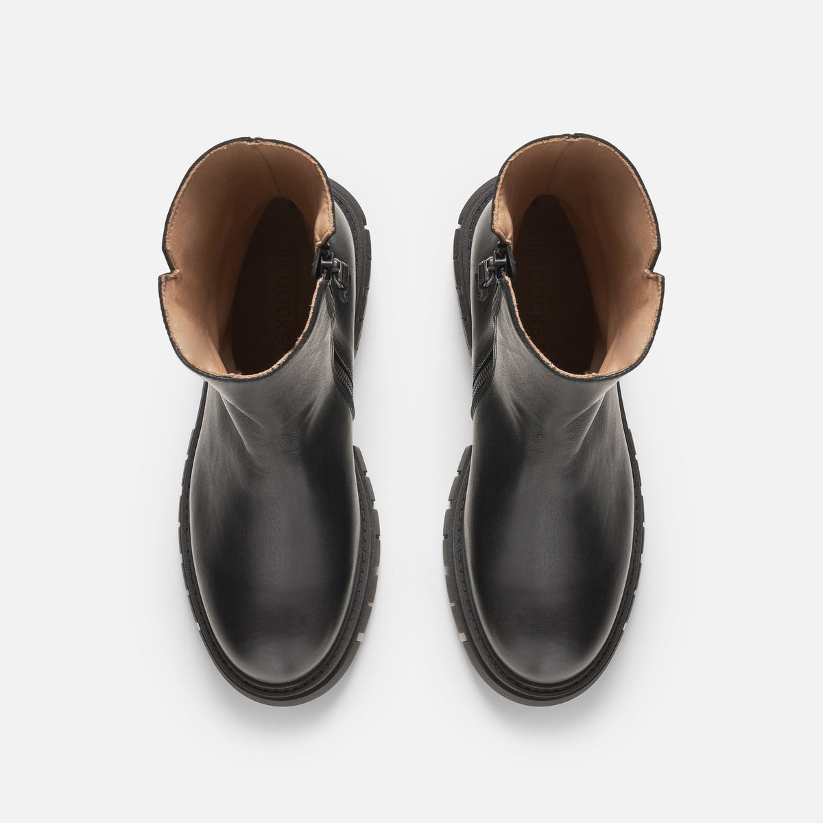 Bottines Zip Cuir Noir Femme Élégantes Confort