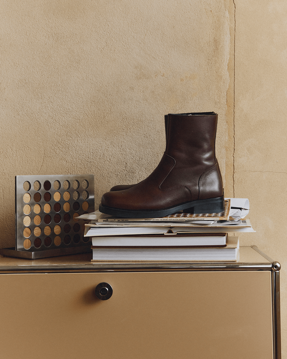 Bottines Zip Marron Femme Cuir Confort