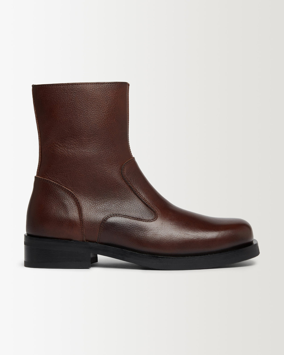 Bottines Zip Marron Femme Cuir Confort