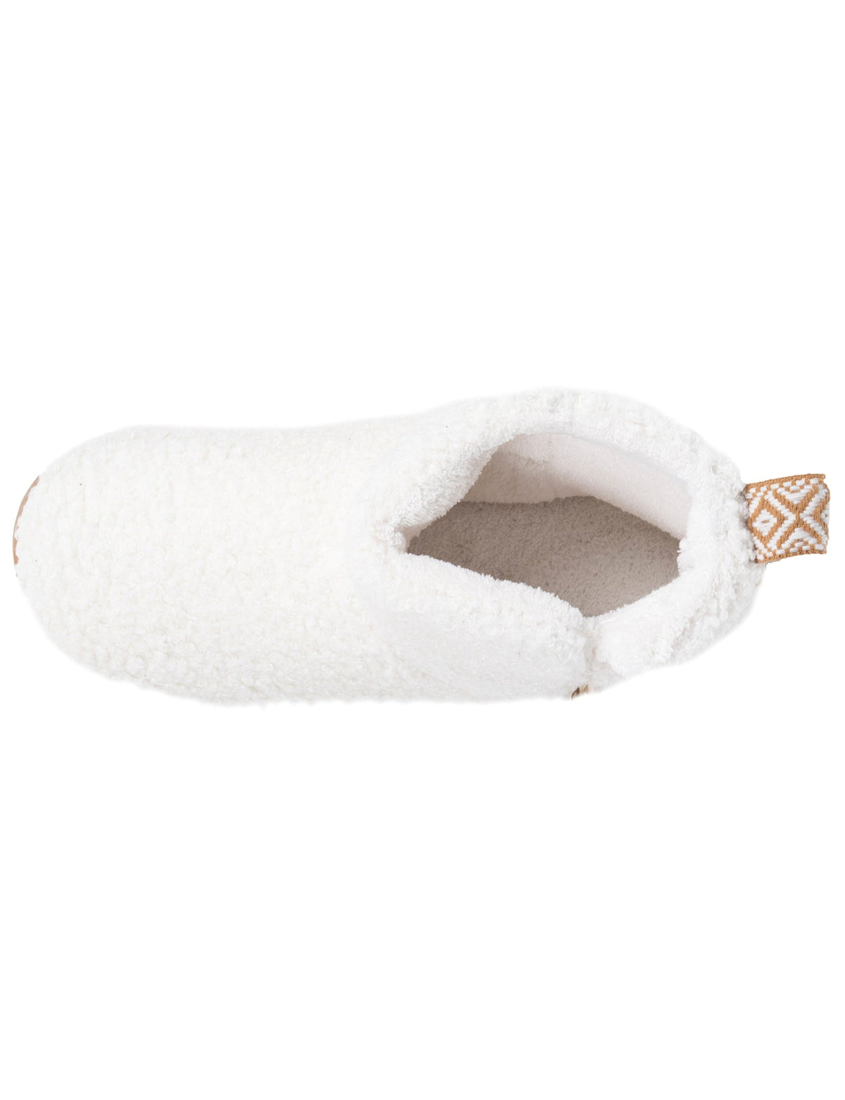 Chaussons Bottillons Femme Ivoire Fourrure Sherpa