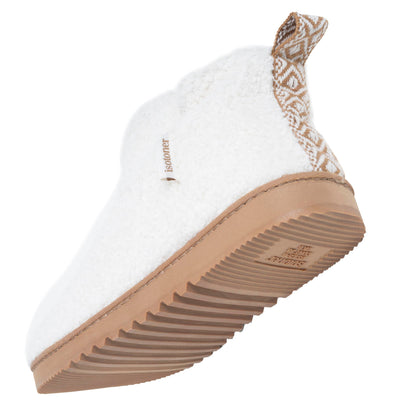 Chaussons Bottillons Femme Ivoire Fourrure Sherpa