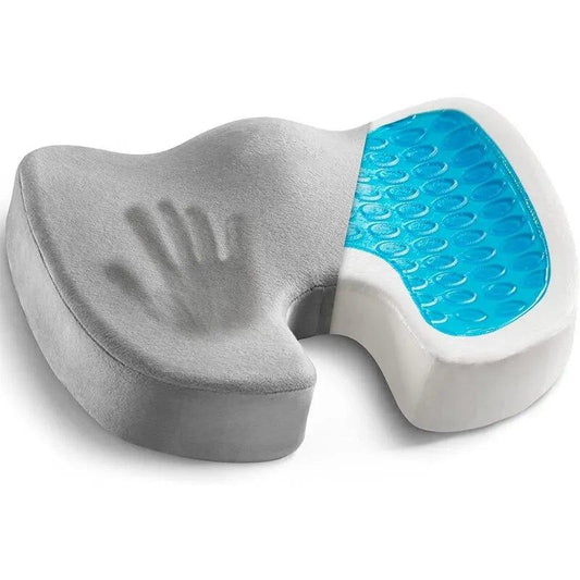 Coussin Coccyx à Mémoire de Forme avec Gel : Soutien Ergonomique pour Bureau, Voiture ou Maison