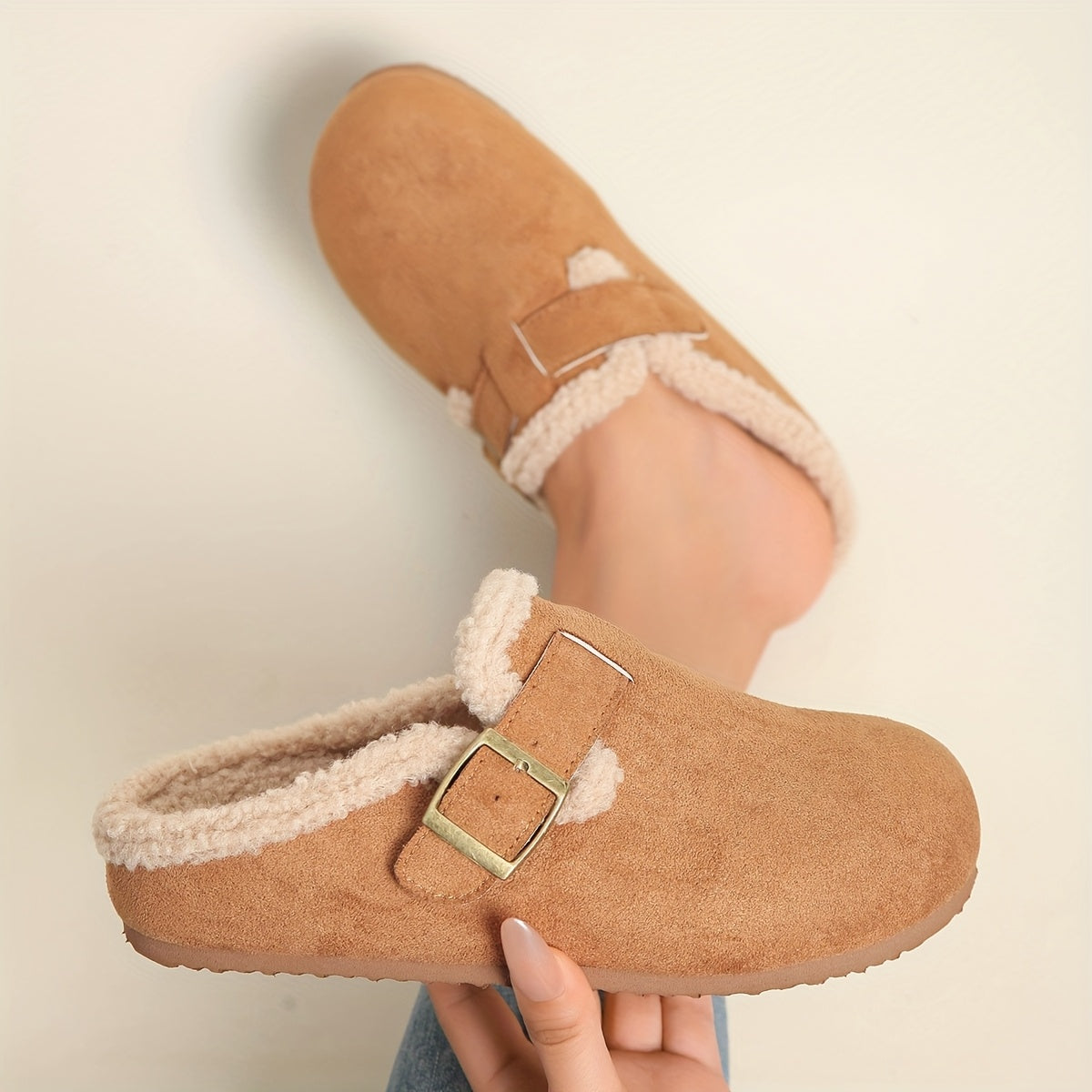 Mules Hiver Femme Semelle Épaisse Doublure 3 Coloris