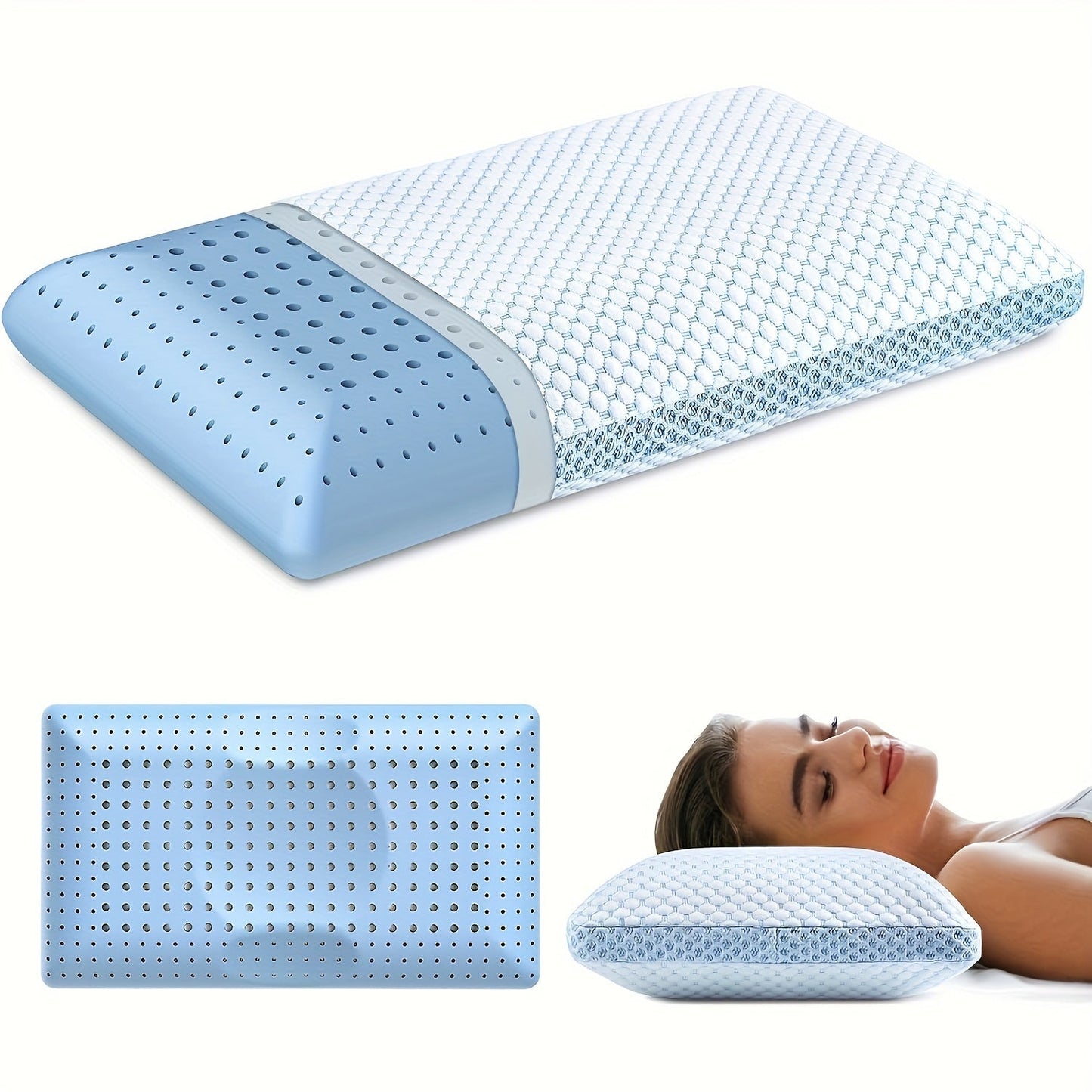 Oreiller Ergonomique Cervical – Soutien Optimal pour un Sommeil Réparateur sur le Dos ou sur le Côté