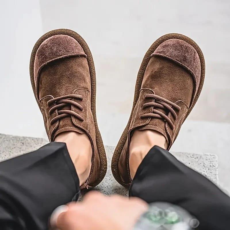Oxfords Léo Homme Daim Léopard Confort Élégance