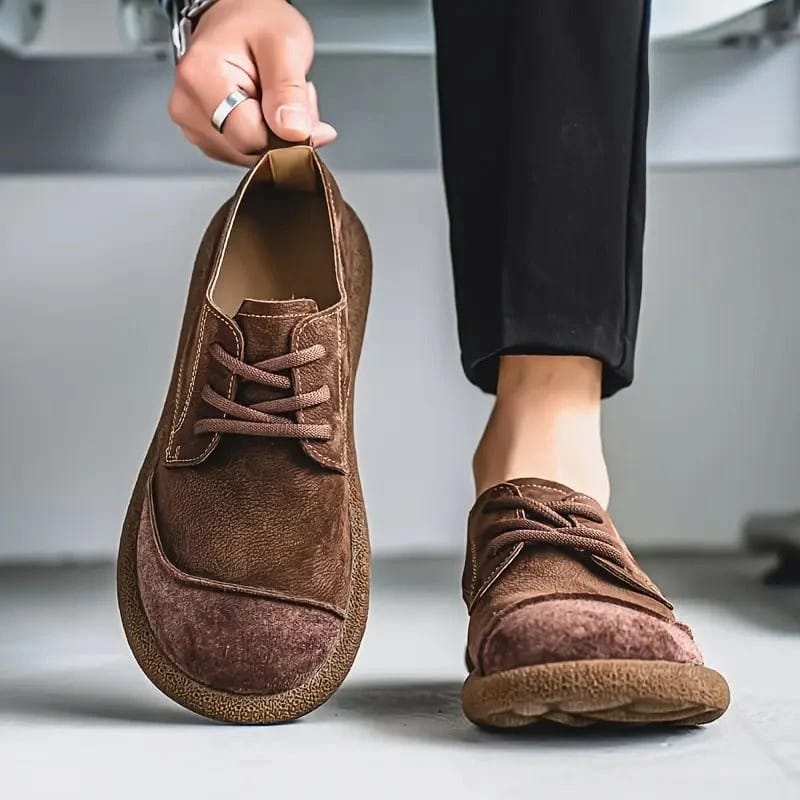 Oxfords Léo Homme Daim Léopard Confort Élégance