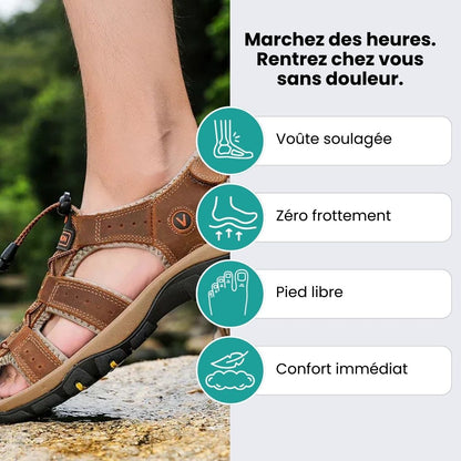 Sandales Homme Été avec Confort Orthopédique