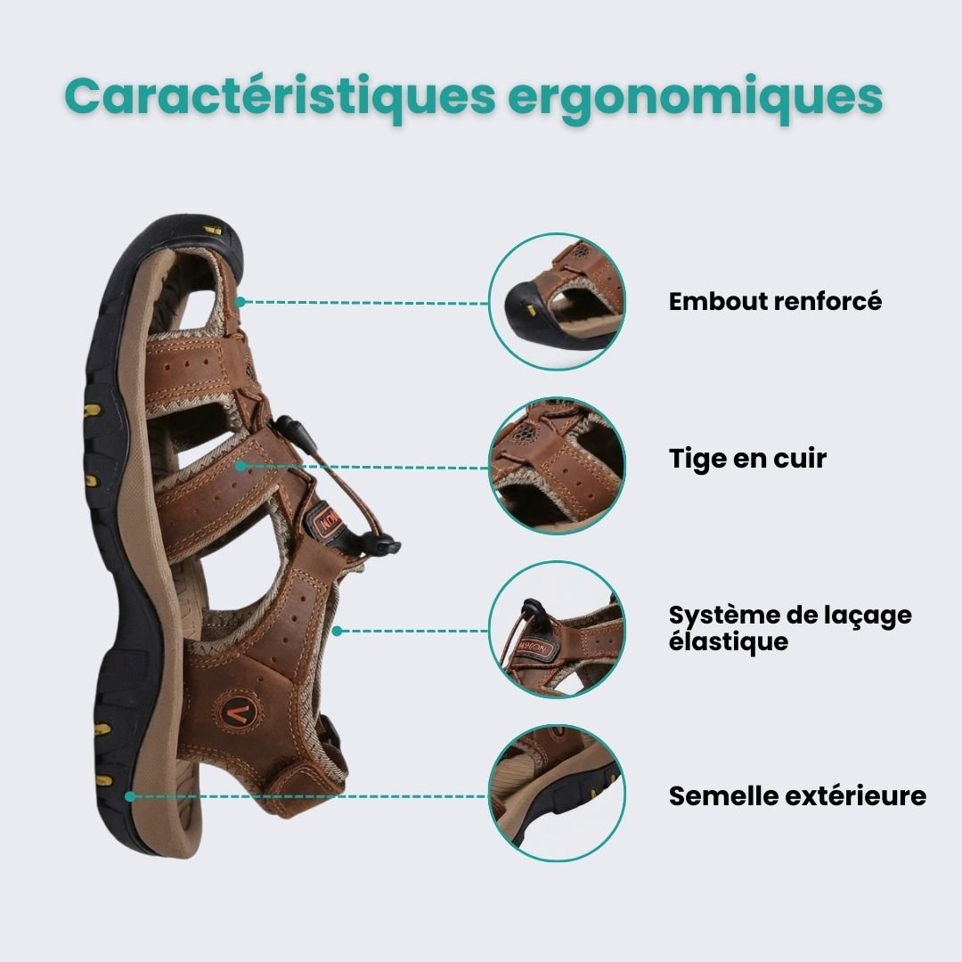 Sandales Homme Été avec Confort Orthopédique